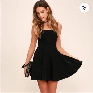 Lulu’s Home Before Daylight Black Dress XS